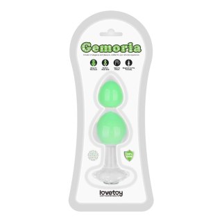 Gemoria Silicone Butt Plug (Glow-In-The-Dark) - green LoveToy - Boys of Toys Sp. z o.o. (dystrybutor)