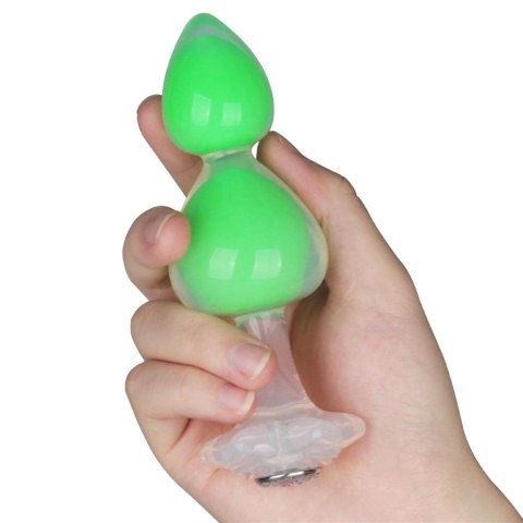Gemoria Silicone Butt Plug (Glow-In-The-Dark) - green LoveToy - Boys of Toys Sp. z o.o. (dystrybutor)