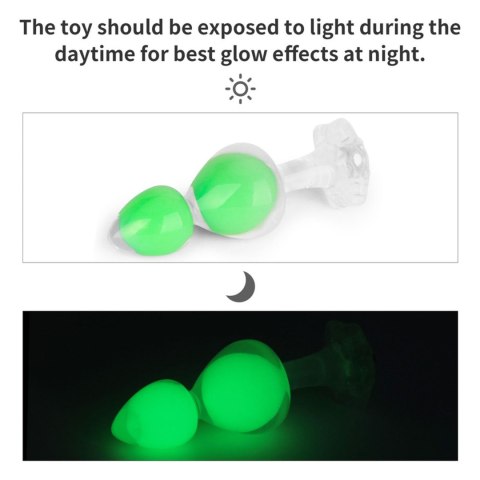 Gemoria Silicone Butt Plug (Glow-In-The-Dark) - green LoveToy - Boys of Toys Sp. z o.o. (dystrybutor)