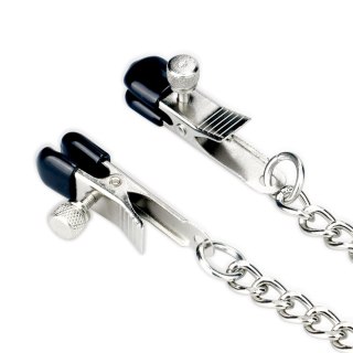 Metallic Silver Collar With Nipple Clamp LoveToy - Boys of Toys Sp. z o.o. (dystrybutor)