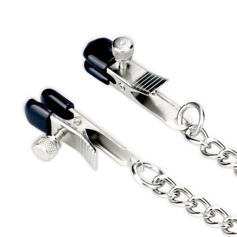 Metallic Silver Collar With Nipple Clamp LoveToy - Boys of Toys Sp. z o.o. (dystrybutor)