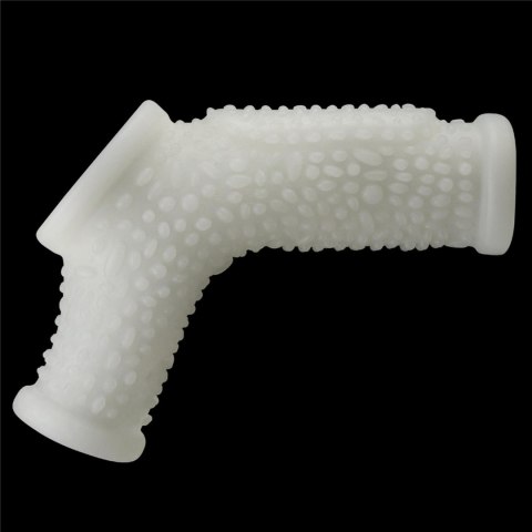 Vibrating Drip Knights Ring with Scrotum Sleeve (White) LoveToy - Boys of Toys Sp. z o.o. (dystrybutor)