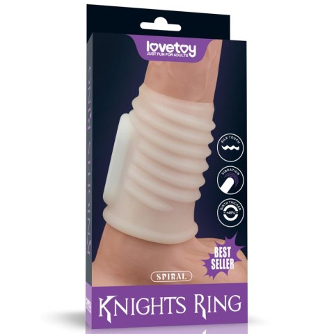 Vibrating Spiral Knights Ring (White) LoveToy - Boys of Toys Sp. z o.o. (dystrybutor)