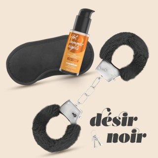 CRUSHIOUS DÉSIR NOIR HANDCUFFS SET + SATIN BLINDFOLD AND WARMING EFFECT LUBRICANT Crushious - Lunyvan S.L.