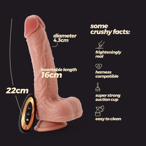 CRUSHIOUS INVIKTUS VIBE 8,5 LIQUID SILICONE VIBRATOR FLESH Crushious - Lunyvan S.L.