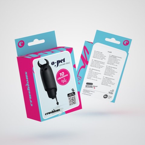 CRUSHIOUS O-PET DEVIL WITH 10 VIBRATION BULLET BLACK Crushious - Lunyvan S.L.