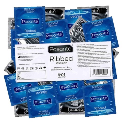 Pasante Ribbed/Passion Condoms Bulk Packs 144 pcs PASANTE - Boys of Toys Sp. z o.o. (dystrybutor)