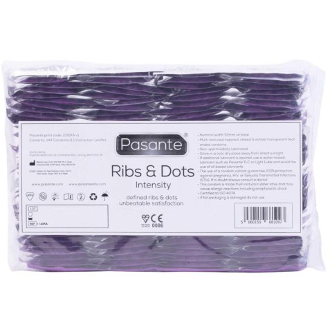 Pasante Ribs & Dots/Intensity Condoms Bulk Packs 144 pcs PASANTE - Boys of Toys Sp. z o.o. (dystrybutor)