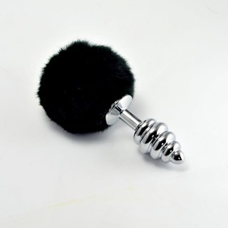 Spiral Pompon Metal Plug Black LoveToy - Boys of Toys Sp. z o.o. (dystrybutor)
