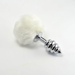 Spiral Pompon Metal Plug White LoveToy - Boys of Toys Sp. z o.o. (dystrybutor)