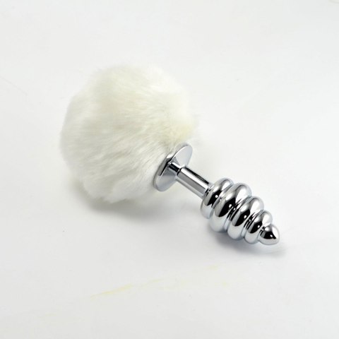 Spiral Pompon Metal Plug White LoveToy - Boys of Toys Sp. z o.o. (dystrybutor)