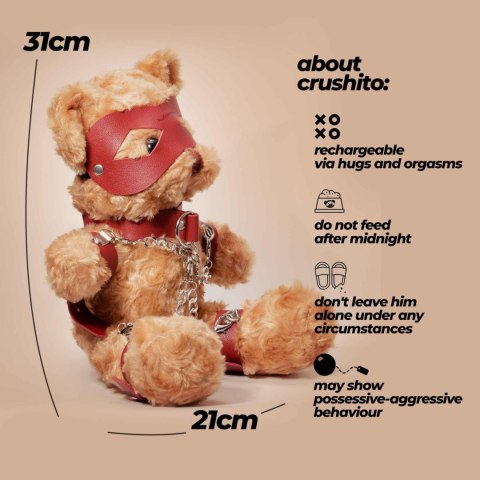 CRUSHIOUS CRUSHITO BONDAGE TEDDY BEAR RED 31CM Crushious - Lunyvan S.L.