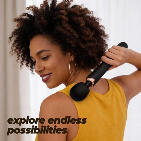 CRUSHIOUS HOLLY RECHARGEABLE WAND MASSAGER BLACK Crushious - Lunyvan S.L.