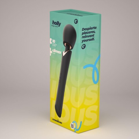 CRUSHIOUS HOLLY RECHARGEABLE WAND MASSAGER BLACK Crushious - Lunyvan S.L.
