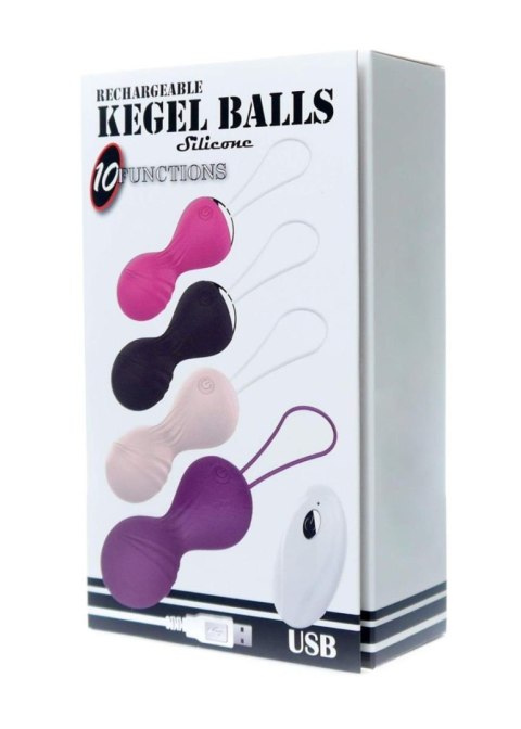 Kulki-Vibrating Silicone Kegel Balls USB 10 Function / Remote control -Black Boys of Toys Sp. z o.o.
