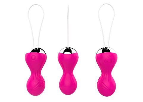 Kulki-Vibrating Silicone Kegel Balls USB 10 Function / Remote control -Pink Boys of Toys Sp. z o.o.