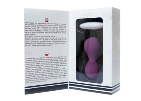 Kulki-Vibrating Silicone Kegel Balls USB 10 Function / Remote control -Purple Boys of Toys Sp. z o.o.