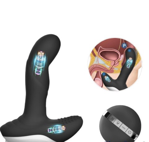 Luxury Play Prostate Stimulator - Silicone Usb Massager - 7 Function - Pulsator - Heating - Black POWER ESCORTS