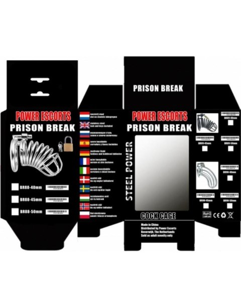 Prison BReak black small 40 mm with lock POWER ESCORTS