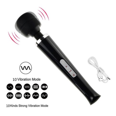 Stymulator-Magic Massager Wand USB Black 10 Function Boys of Toys Sp. z o.o.