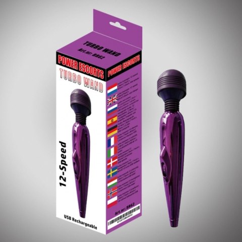 Turbo wand purple wand massager 18 cm 12 speed POWER ESCORTS