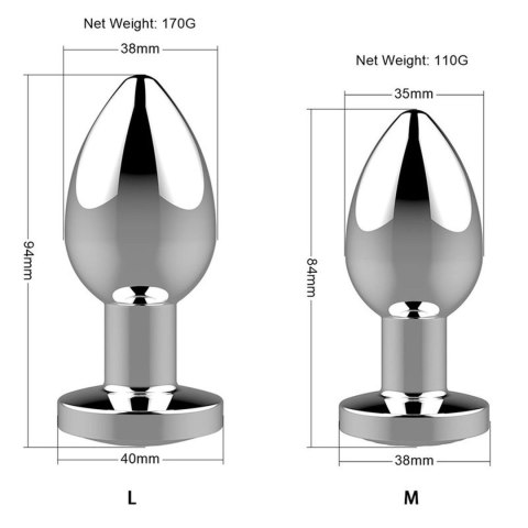 Stymulator-Rechargeable Butt Plug Vibrator USB 10 Functions - Silver Boys of Toys Sp. z o.o.
