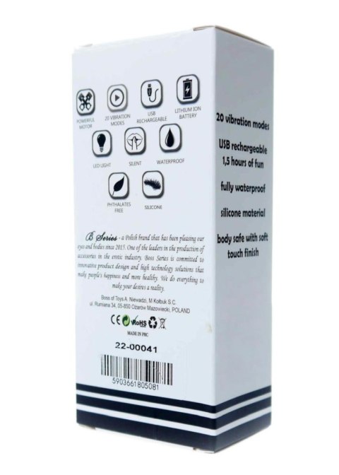 Stymulator-Rechargeable Mini Masager USB 20 Functions - Blue Boys of Toys Sp. z o.o.