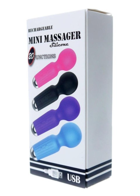 Stymulator-Rechargeable Mini Masager USB 20 Functions - Purple Boys of Toys Sp. z o.o.