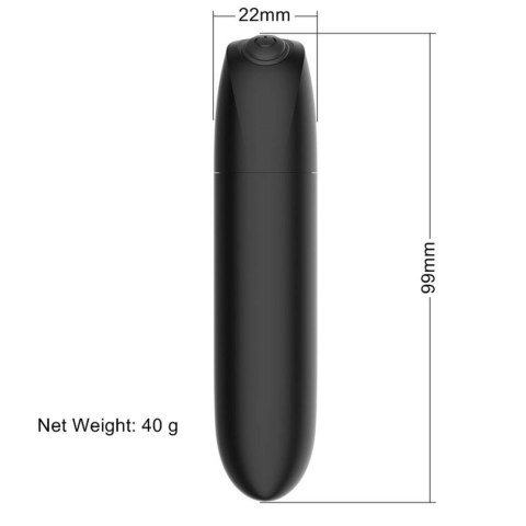 Stymulator-Rechargeable Powerful Bullet Vibrator USB 20 Functions - Shine Black Boys of Toys Sp. z o.o.