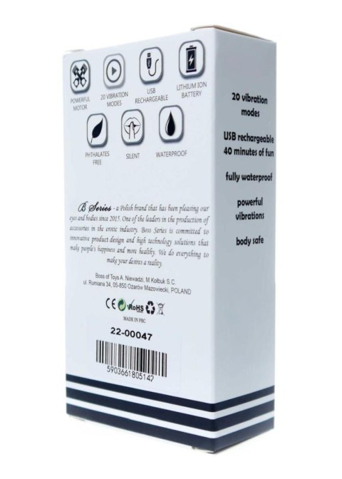 Stymulator-Rechargeable Powerful Bullet Vibrator USB 20 Functions - Shine Black Boys of Toys Sp. z o.o.