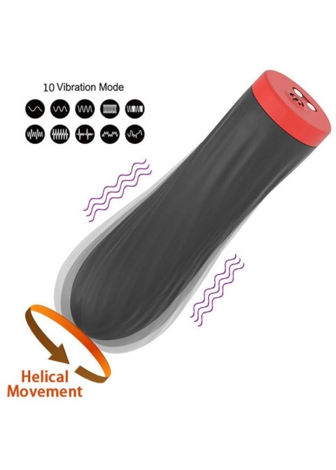 Stymulator-Rechargeable Silicone Touch Vibrator USB 10 Functions - Black Boys of Toys Sp. z o.o.