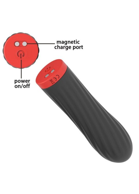 Stymulator-Rechargeable Silicone Touch Vibrator USB 10 Functions - Black Boys of Toys Sp. z o.o.