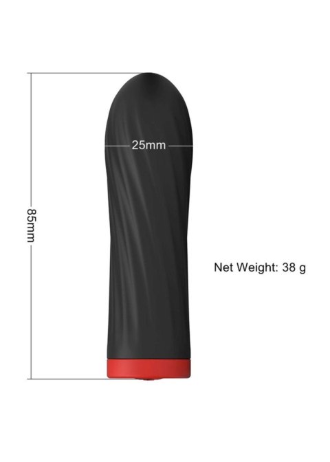 Stymulator-Rechargeable Silicone Touch Vibrator USB 10 Functions - Black Boys of Toys Sp. z o.o.