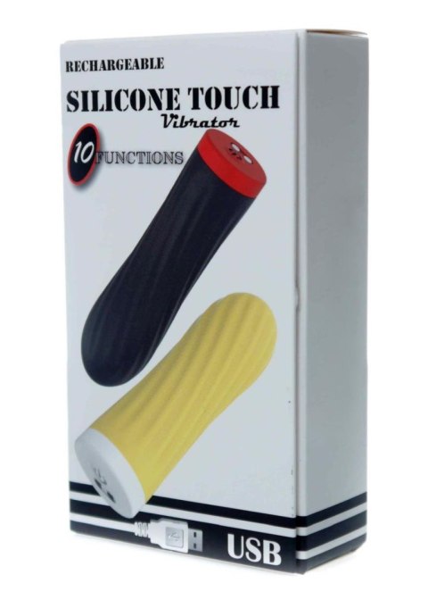 Stymulator-Rechargeable Silicone Touch Vibrator USB 10 Functions - Black Boys of Toys Sp. z o.o.