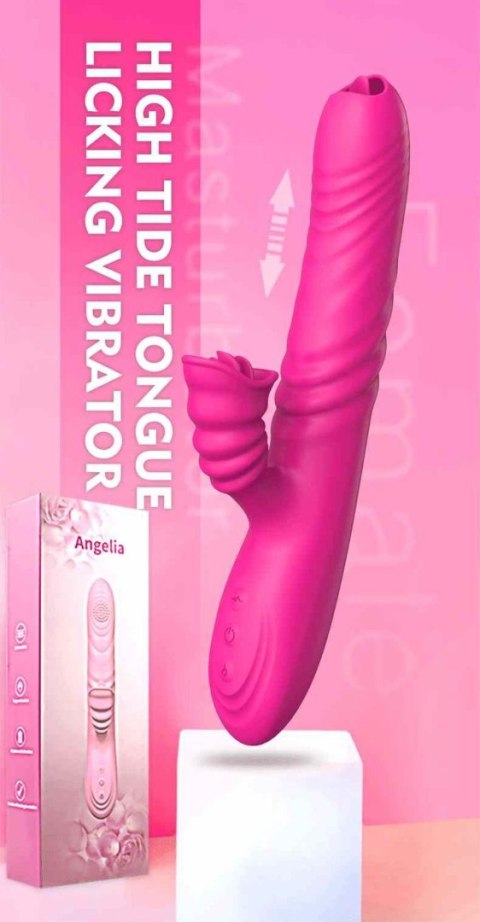 Wibrator-Angelia USB 3 functions of thrusting / 20 vibrations Pink Boys of Toys Sp. z o.o.