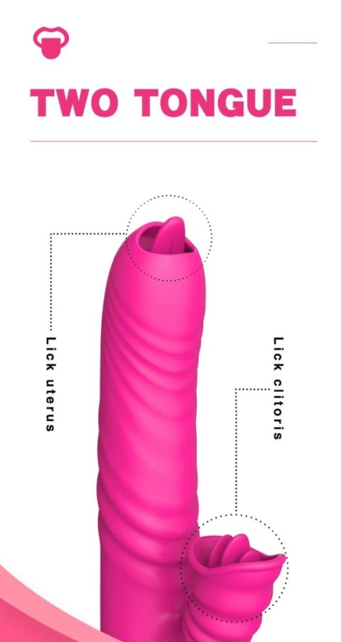 Wibrator-Angelia USB 3 functions of thrusting / 20 vibrations Pink Boys of Toys Sp. z o.o.