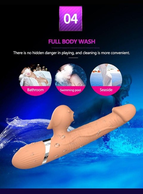 Wibrator-Basia Thtusting Vibrator 2 in 1 Tongue Vibrators USB Boys of Toys Sp. z o.o.
