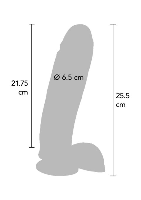 Dildo 10 in. w/ Balls Vibrator Light skin tone SCALA