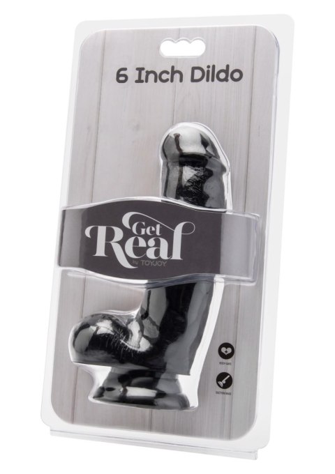 Dildo 6 inch with Balls Black SCALA