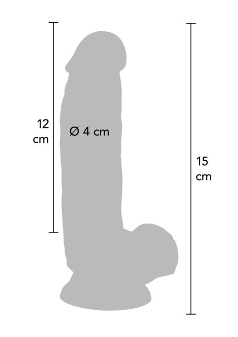 Dildo 6 inch with Balls Black SCALA