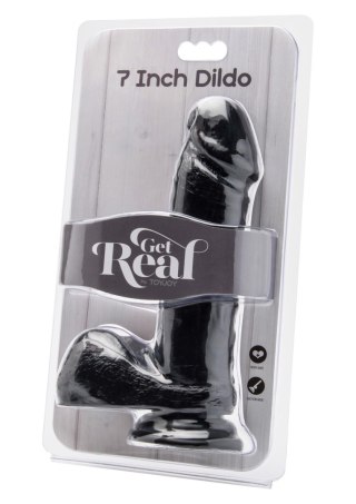 Dildo 7 inch with Balls Black SCALA