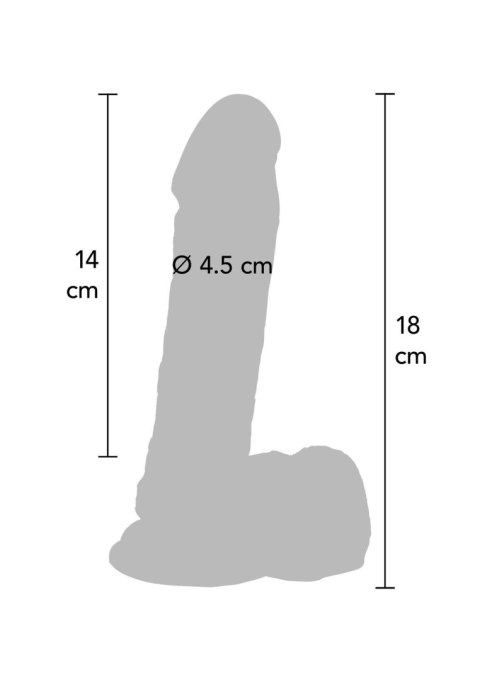 Dildo 7 inch with Balls Black SCALA