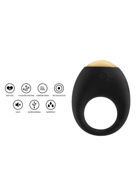 Eclipse Vibrating Cock Ring Black SCALA