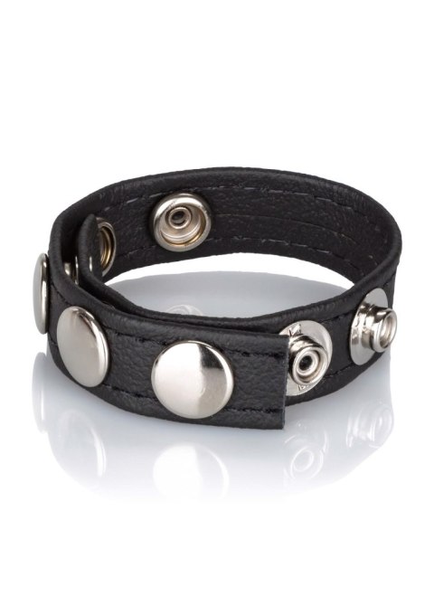 Leather Multi-Snap Ring Black SCALA