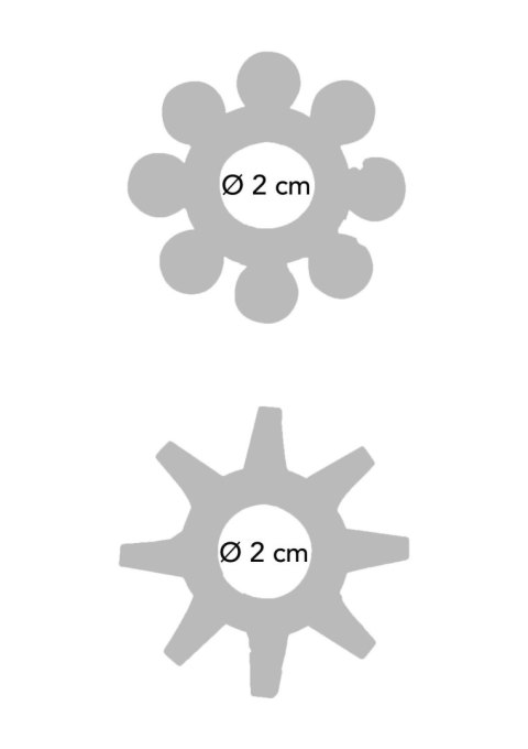 Power Stretchy Rings 2pcs Grey SCALA