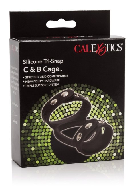 Silicone Tri-Snap C & B Cage Black SCALA
