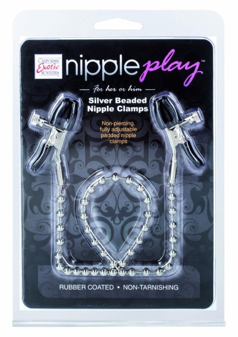 Silver Beaded Nipple Clamps Metal SCALA