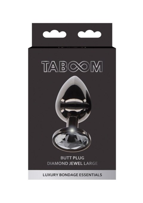 Butt Plug With Diamond Jewel L Black SCALA