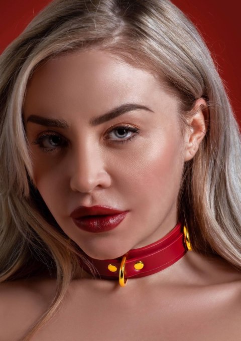 D-Ring Collar Deluxe Red SCALA