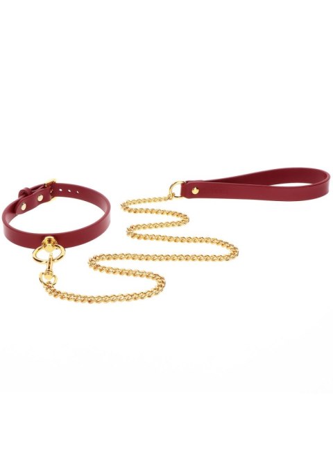 O-Ring Collar and Chain Leash Red SCALA